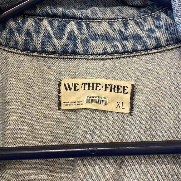 Free People Light Wash Denim Jumpsuit - Casual Women's One-Piece- XL - Picture 2 of 10